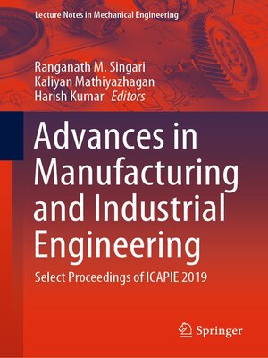 cover image of Advances in Manufacturing and Industrial Engineering
